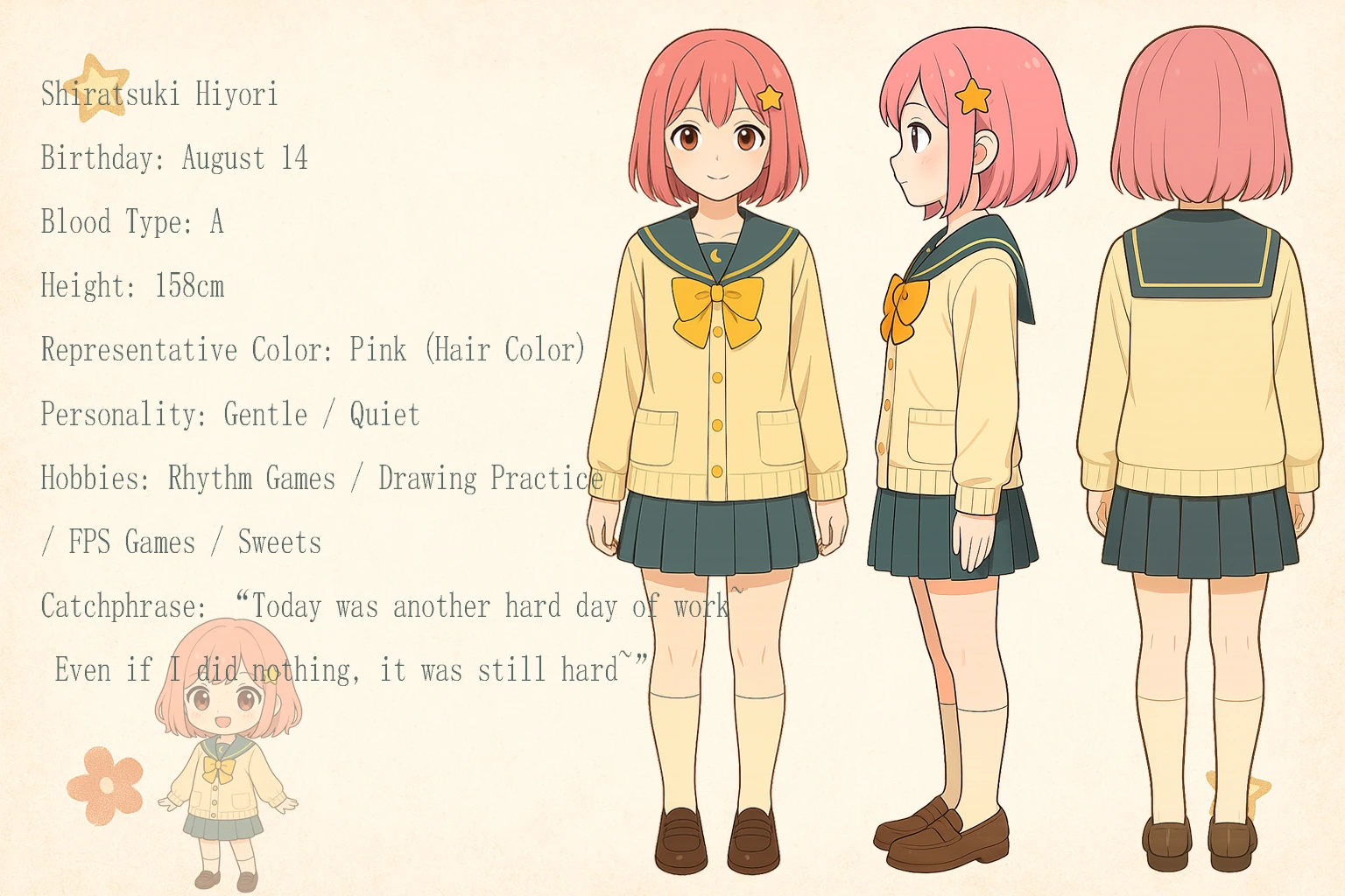 Shiratsuki Hiyori character sheet